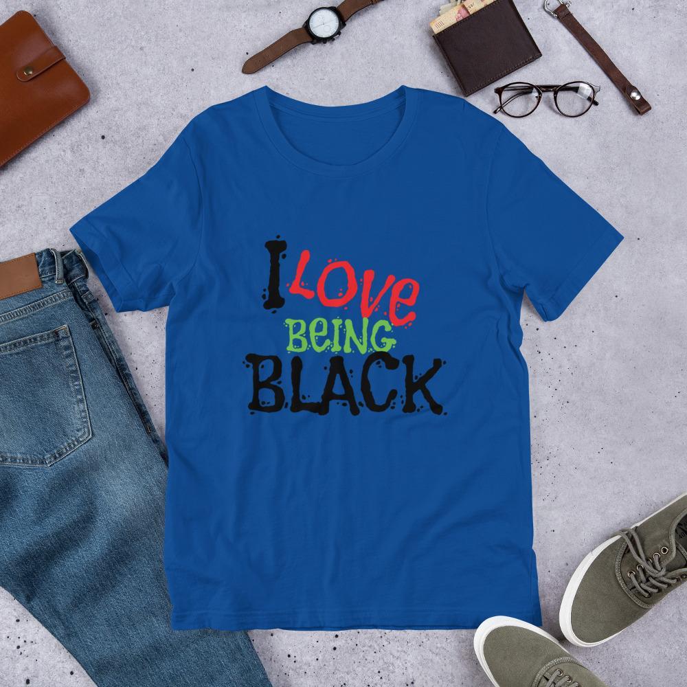 I Love Being Black (Flavors) Short-Sleeve Unisex T-Shirt - Chocolate Ancestor