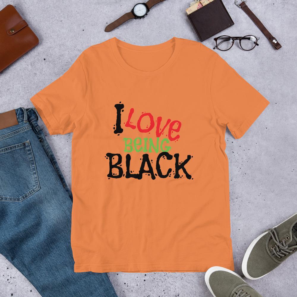 I Love Being Black (Flavors) Short-Sleeve Unisex T-Shirt - Chocolate Ancestor