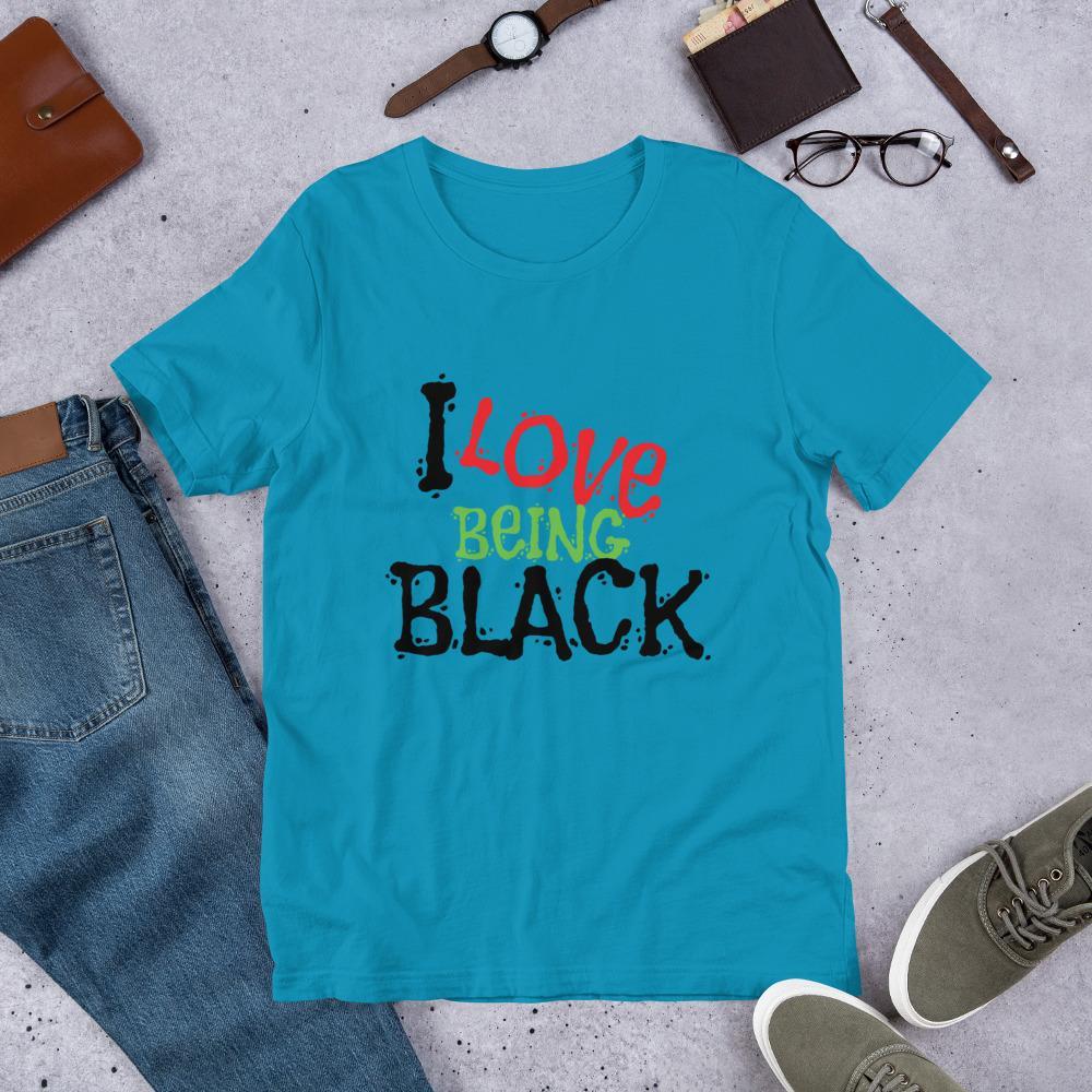 I Love Being Black (Flavors) Short-Sleeve Unisex T-Shirt - Chocolate Ancestor