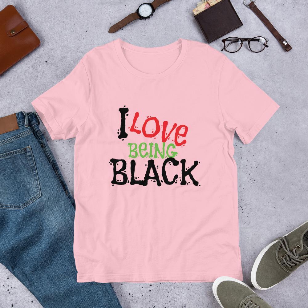 I Love Being Black (Flavors) Short-Sleeve Unisex T-Shirt - Chocolate Ancestor