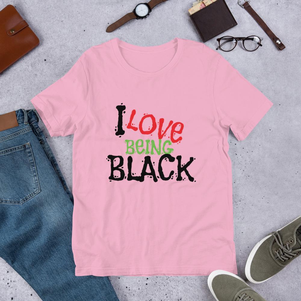 I Love Being Black (Flavors) Short-Sleeve Unisex T-Shirt - Chocolate Ancestor