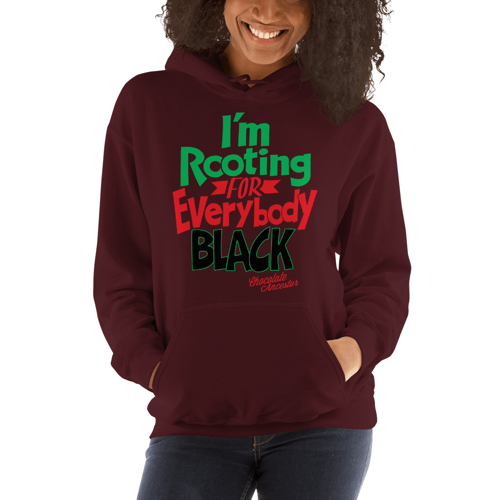 I'm Rooting for Everybody Black (RBG) Hooded Sweatshirt - Chocolate Ancestor