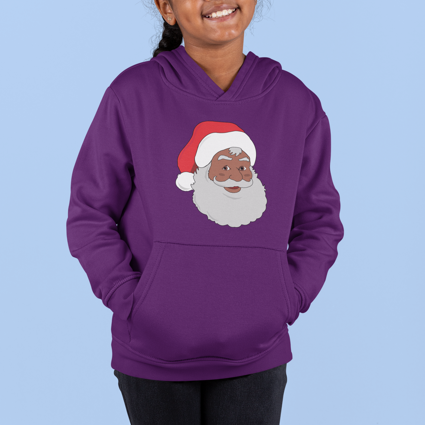 Black Santa Kids' Hoodie (Style 2)