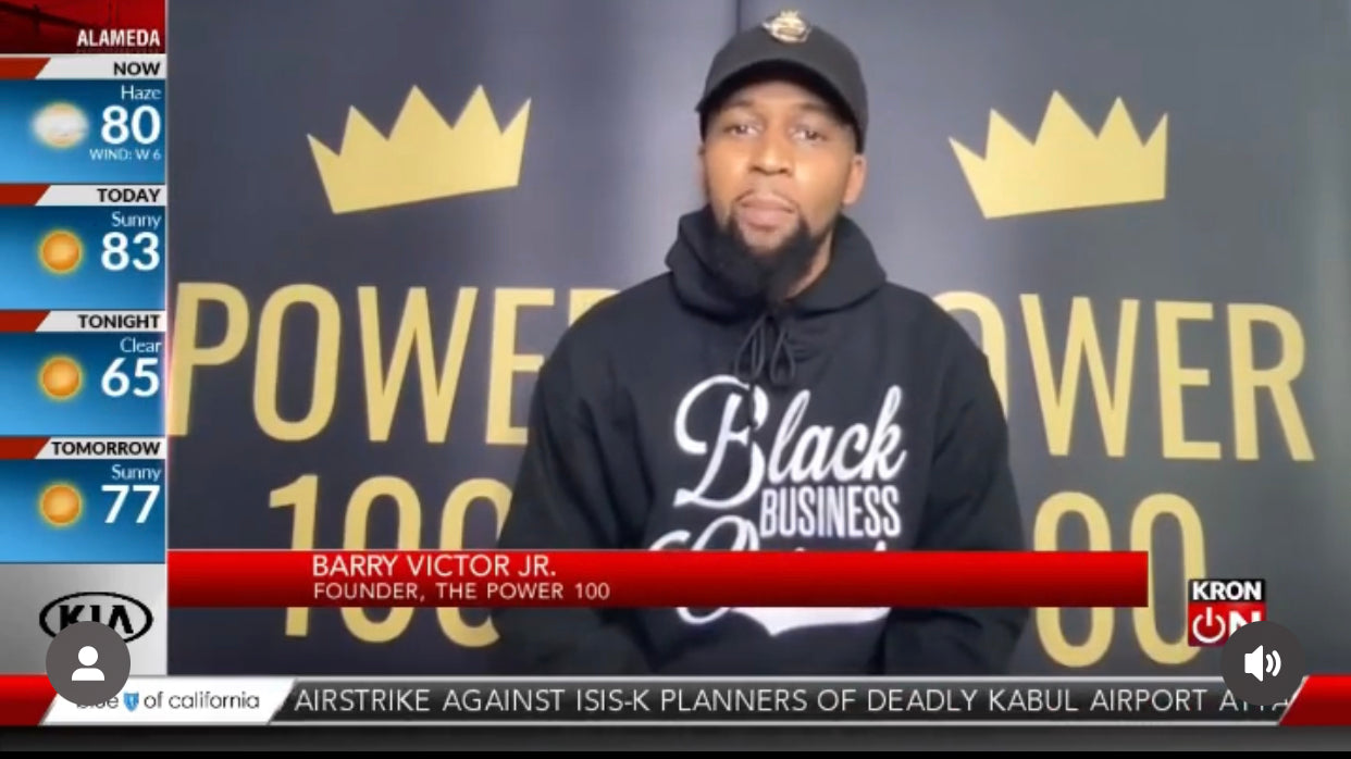 Black Business Owner Cursive Hooded Sweatshirt (Unisex)