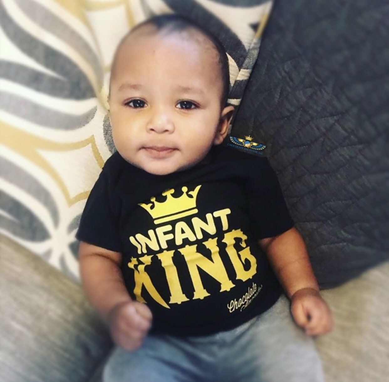 Infant King w/Crown Infant Bodysuit - Chocolate Ancestor