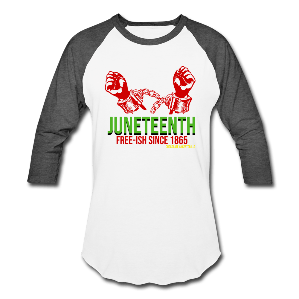 Juneteenth Free-ish Since 1865 Unisex Baseball T-Shirt - Chocolate Ancestor