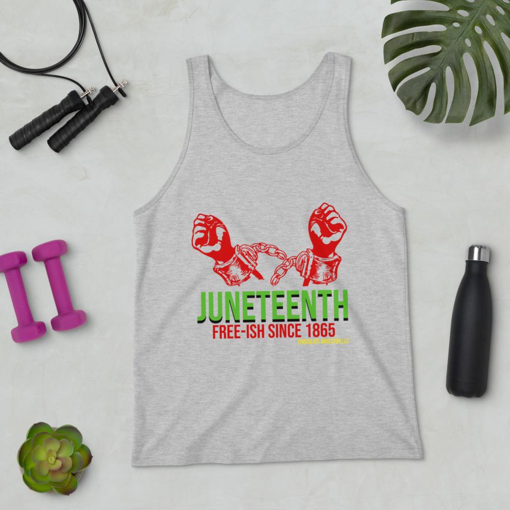 Juneteenth Free-ish Since 1865 Unisex Tank Top - Chocolate Ancestor