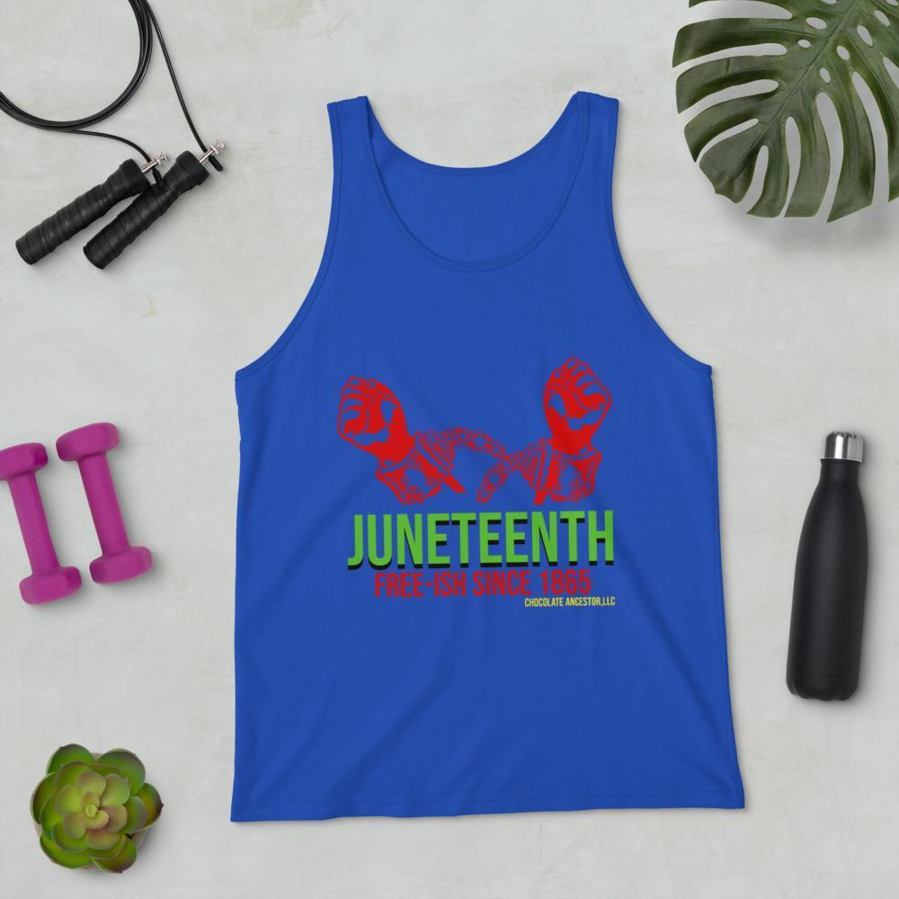 Juneteenth Free-ish Since 1865 Unisex Tank Top - Chocolate Ancestor