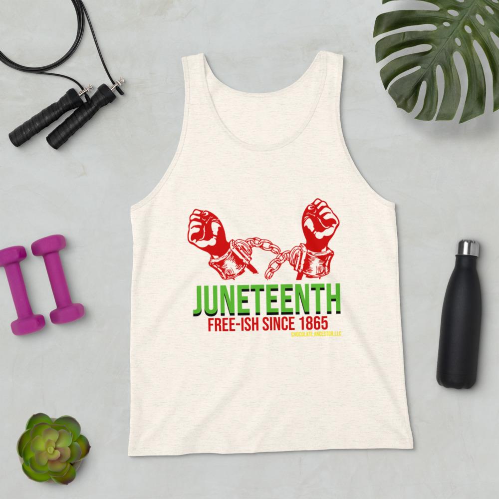 Juneteenth Free-ish Since 1865 Unisex Tank Top - Chocolate Ancestor