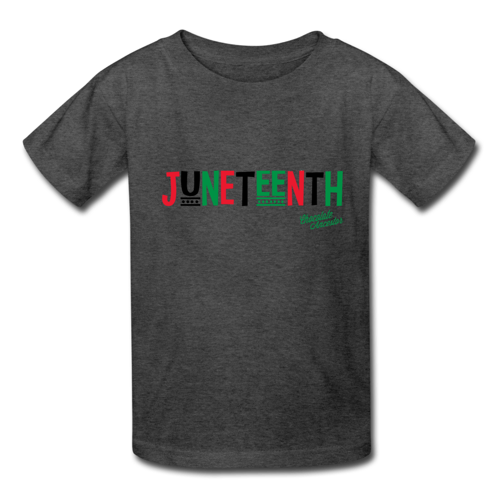 Juneteenth Pan African RBG Kids' T-Shirt - Chocolate Ancestor