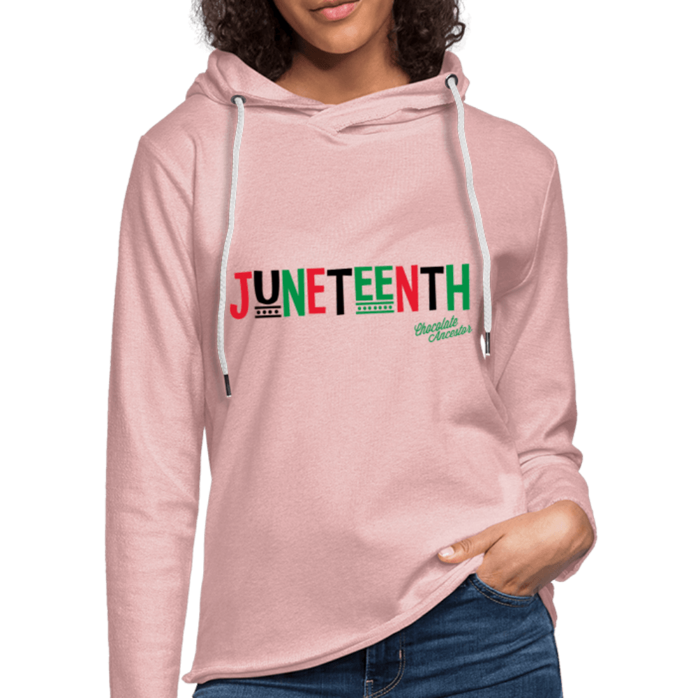 Juneteenth Pan African Unisex Lightweight Terry Hoodie - Chocolate Ancestor