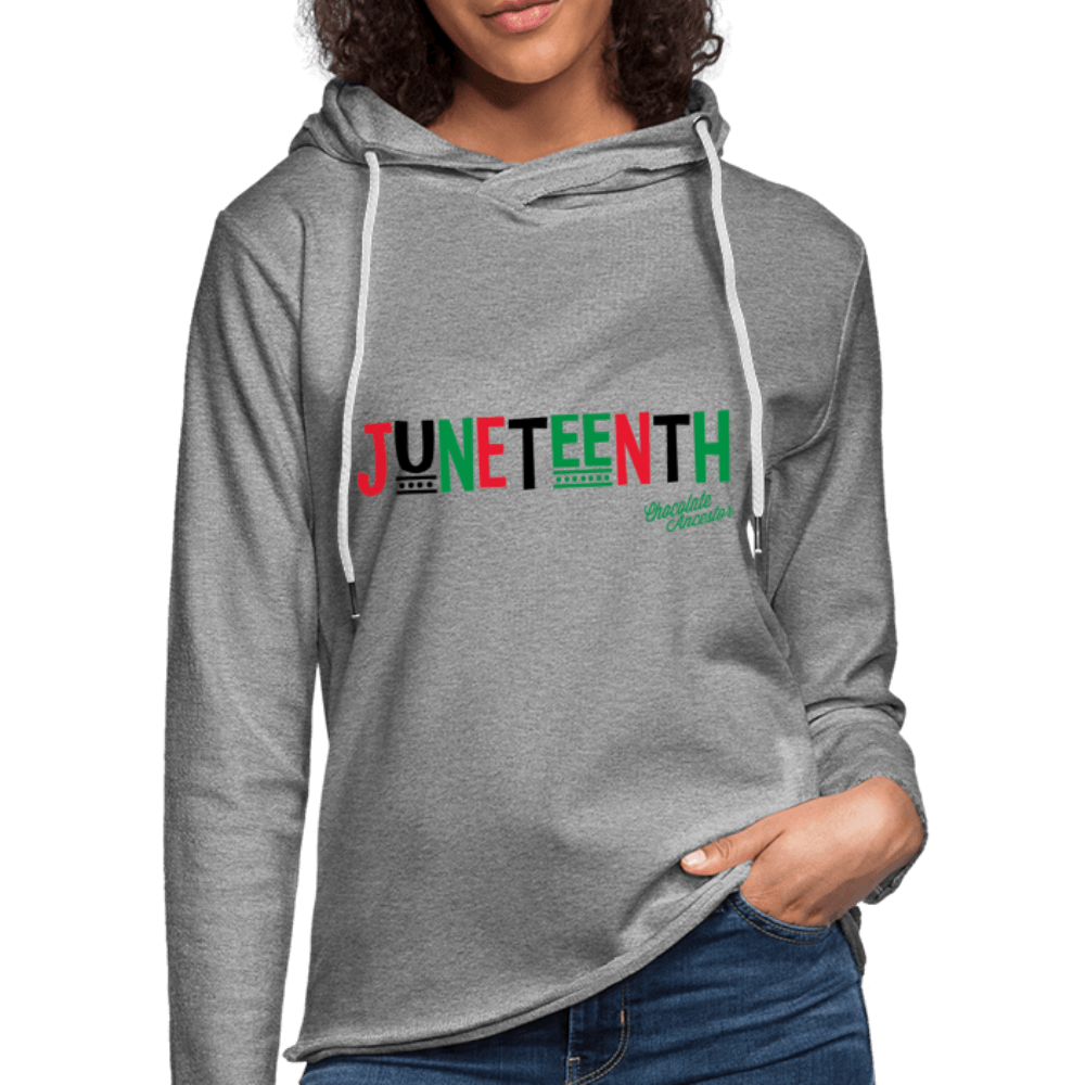 Juneteenth Pan African Unisex Lightweight Terry Hoodie - Chocolate Ancestor