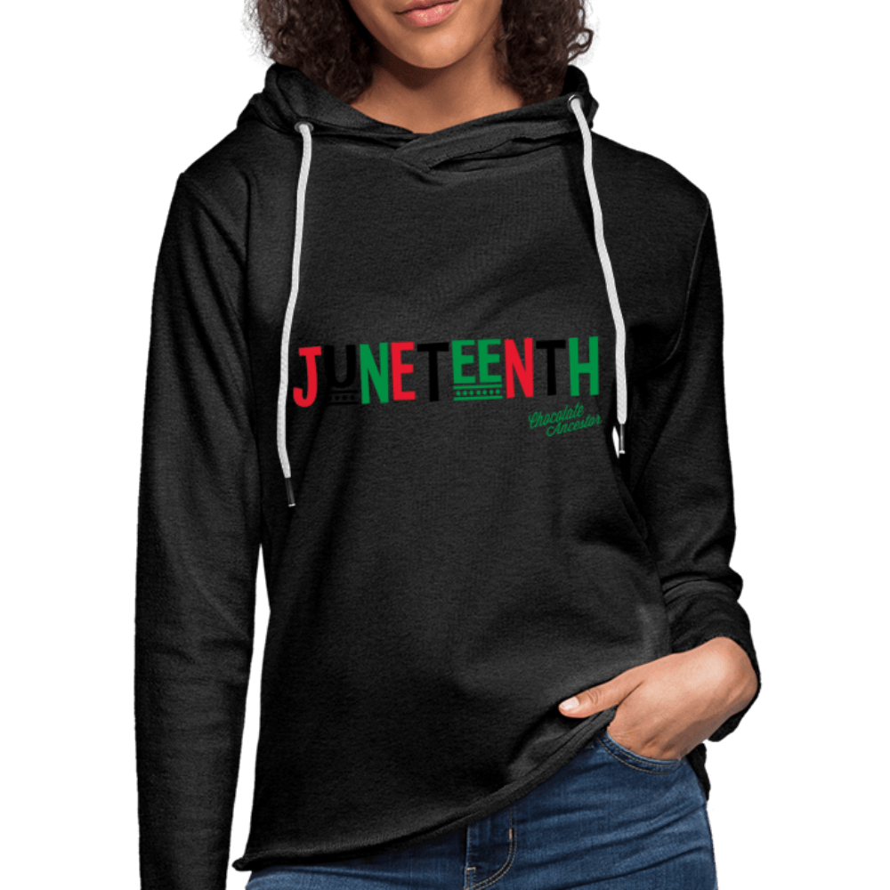 Juneteenth Pan African Unisex Lightweight Terry Hoodie - Chocolate Ancestor