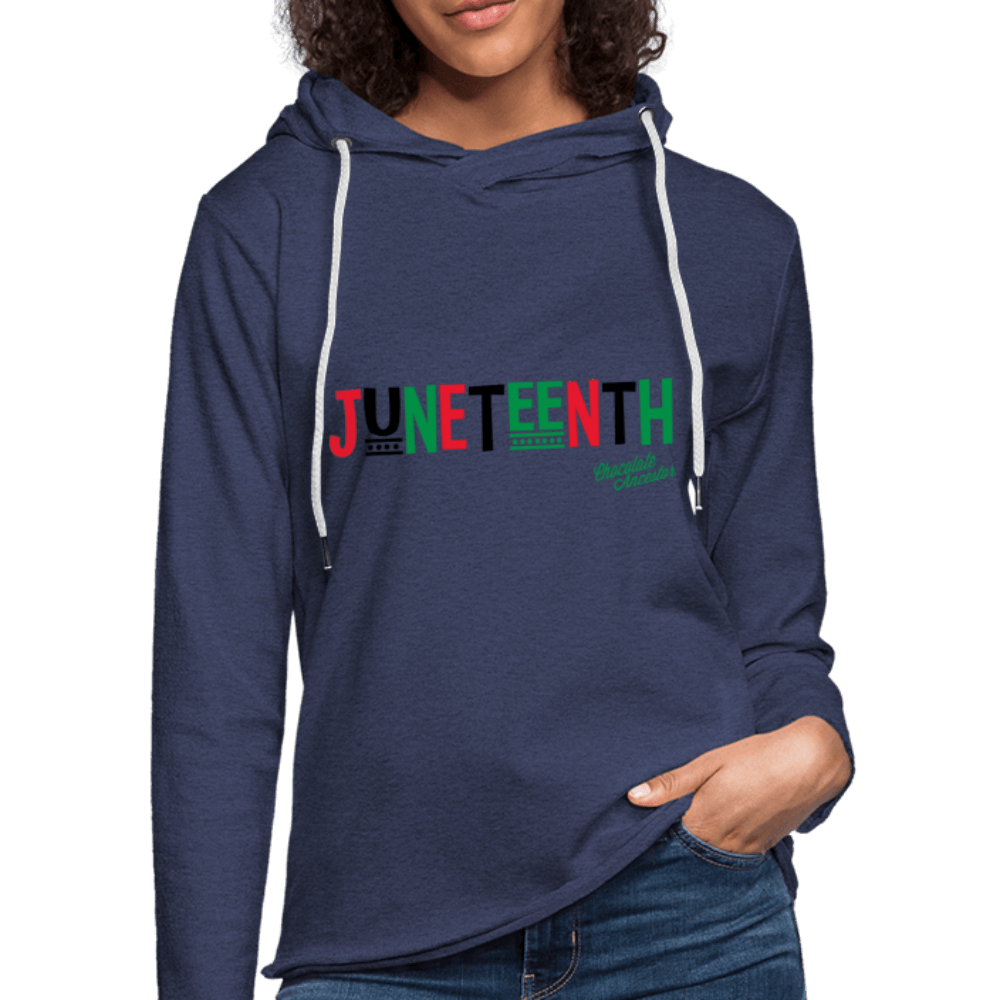 Juneteenth Pan African Unisex Lightweight Terry Hoodie - Chocolate Ancestor