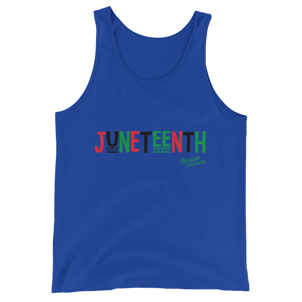 Juneteenth RBG Unisex Tank Top - Chocolate Ancestor