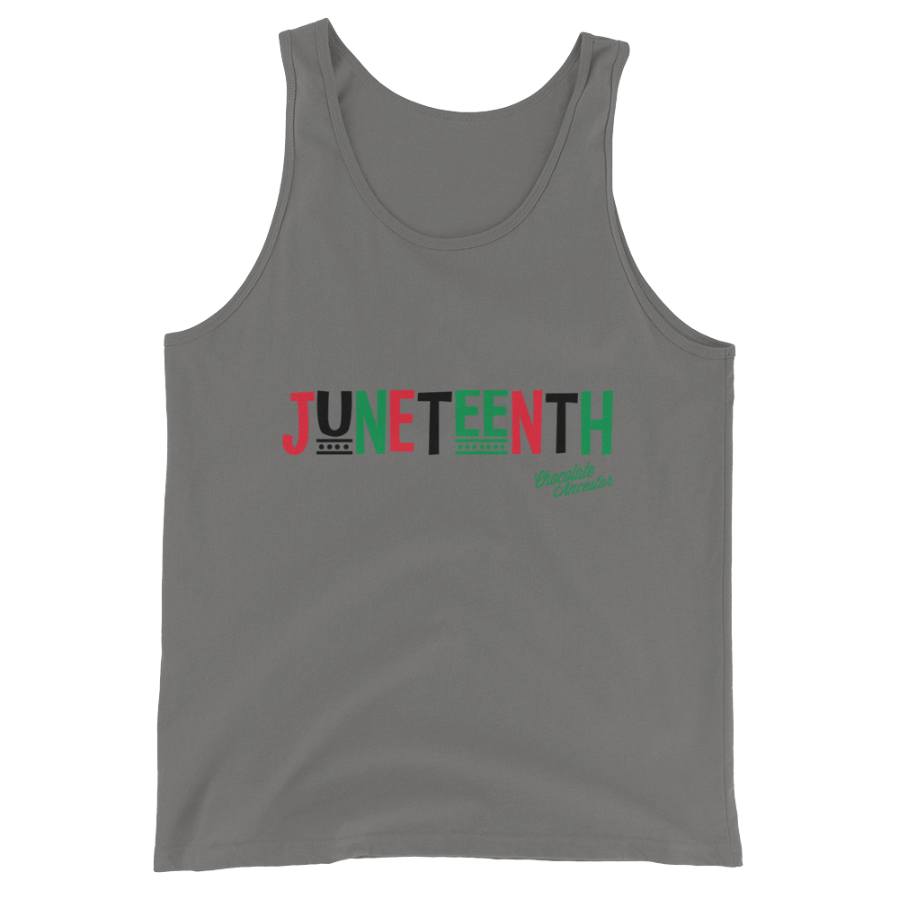 Juneteenth RBG Unisex Tank Top - Chocolate Ancestor