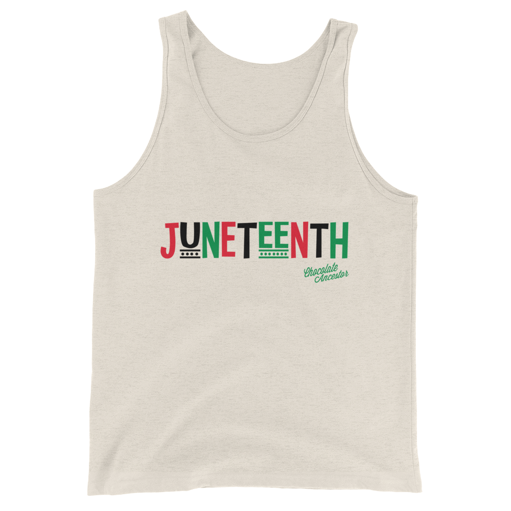 Juneteenth RBG Unisex Tank Top - Chocolate Ancestor