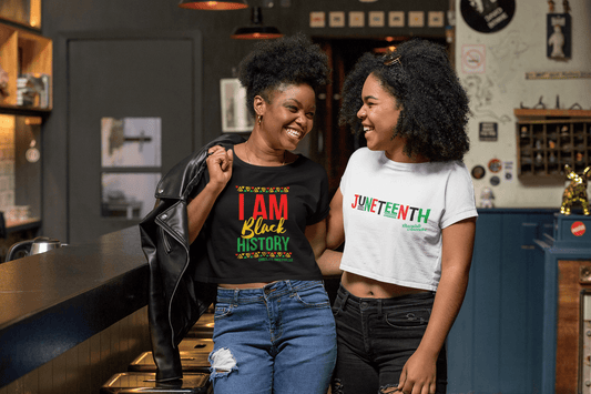 Juneteenth RBG Women’s Crop Tee - Chocolate Ancestor