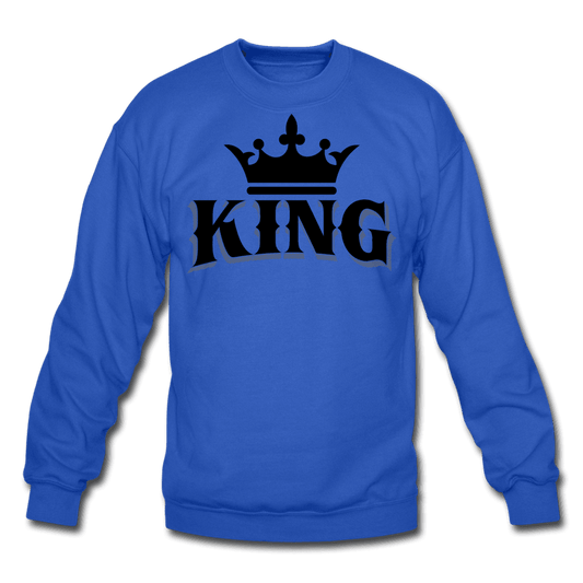 King w/ Crown (Black) Crewneck Sweatshirt (Style 2) - Chocolate Ancestor