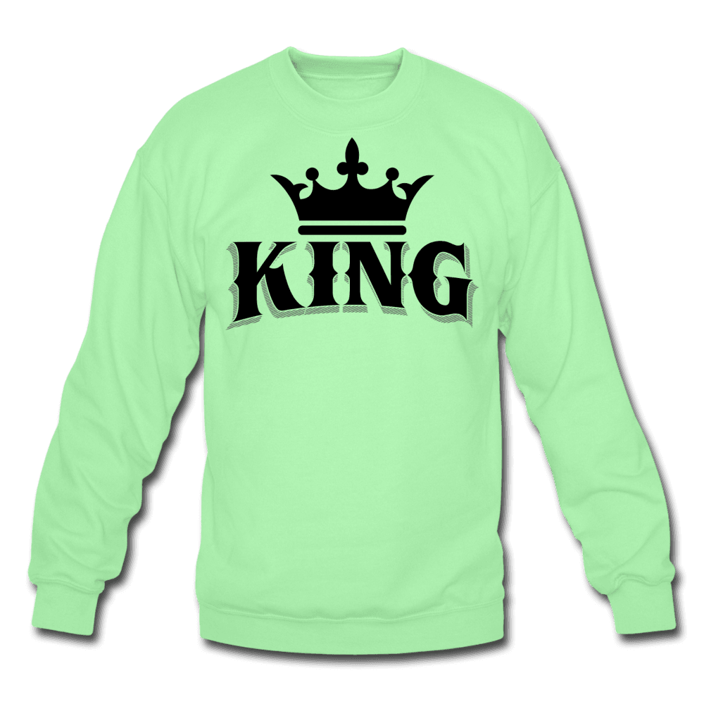 King w/ Crown (Black) Crewneck Sweatshirt (Style 2) - Chocolate Ancestor