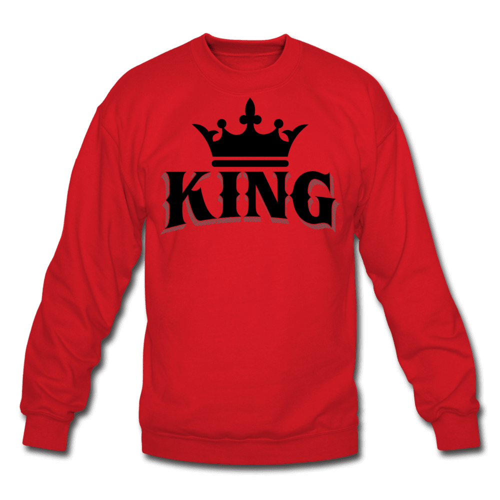 King w/ Crown (Black) Crewneck Sweatshirt (Style 2) - Chocolate Ancestor