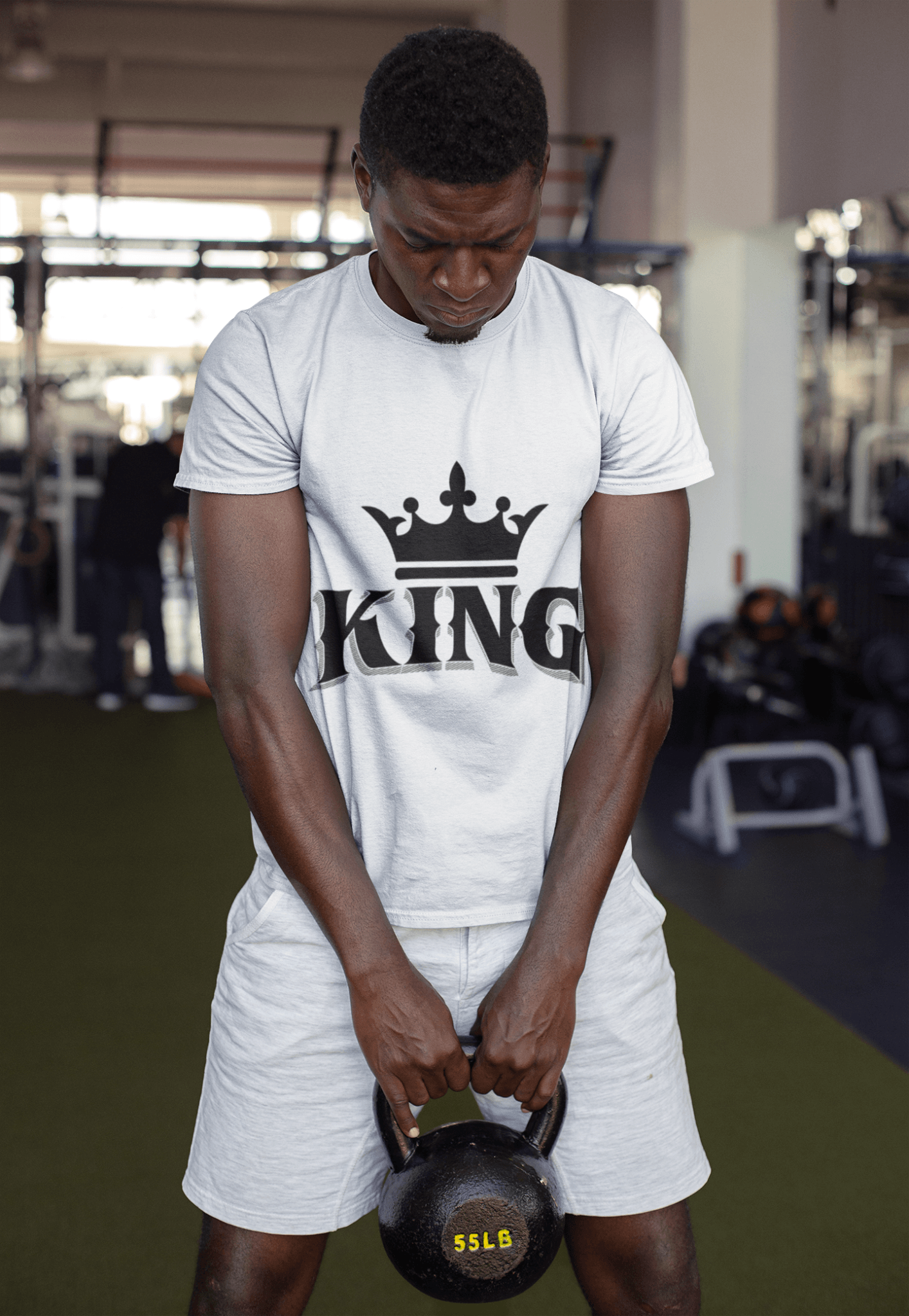 King w/ Crown (Black) Short-Sleeve Unisex T-Shirt - Chocolate Ancestor