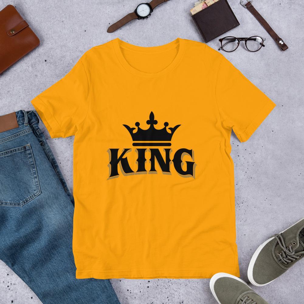 King w/ Crown (Black) Short-Sleeve Unisex T-Shirt - Chocolate Ancestor