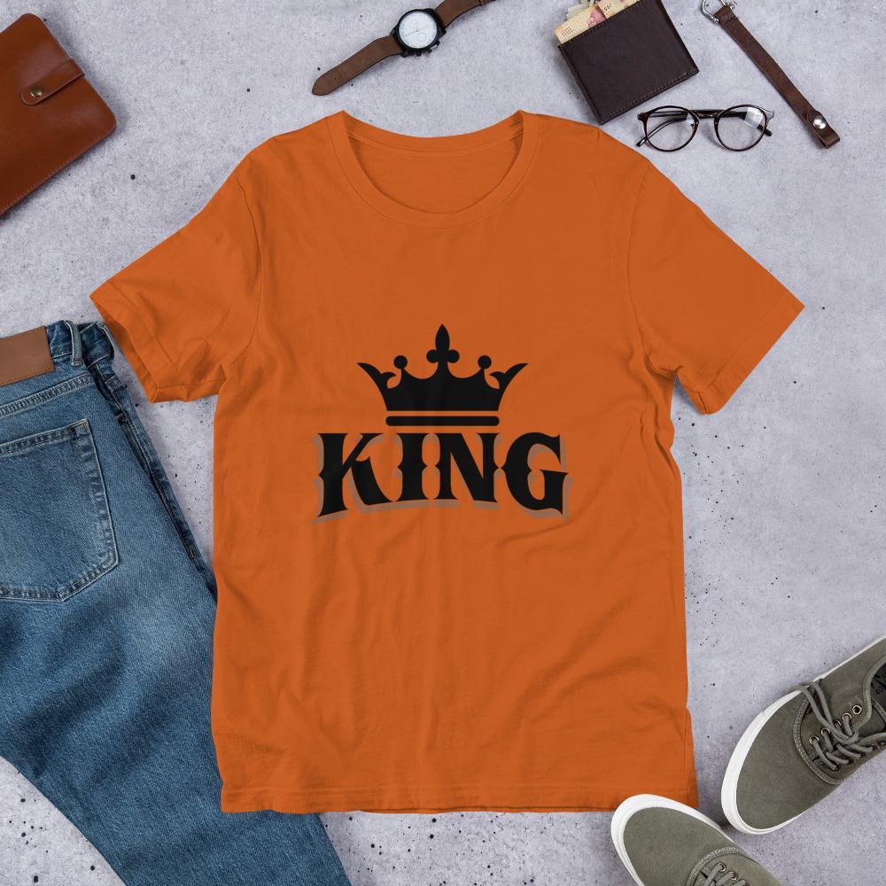 King w/ Crown (Black) Short-Sleeve Unisex T-Shirt - Chocolate Ancestor