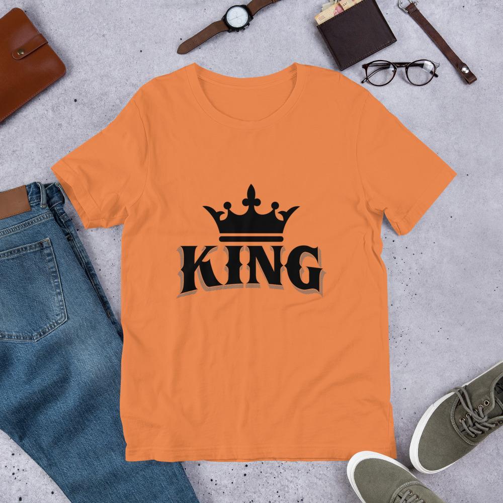 King w/ Crown (Black) Short-Sleeve Unisex T-Shirt - Chocolate Ancestor