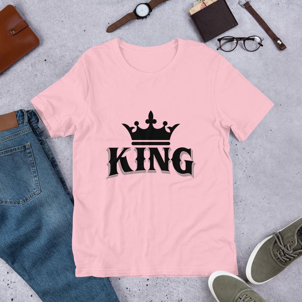 King w/ Crown (Black) Short-Sleeve Unisex T-Shirt - Chocolate Ancestor