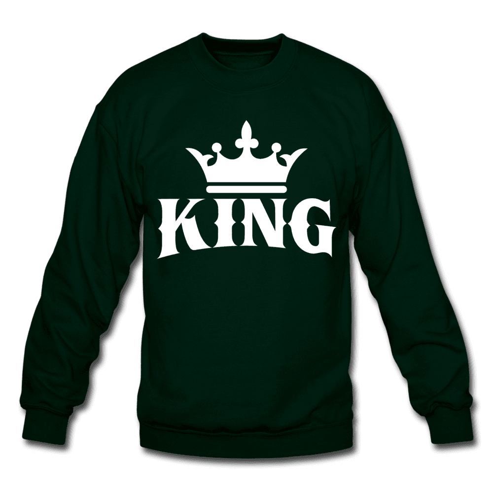 King w/ Crown Crewneck Sweatshirt (Style 2) - Chocolate Ancestor