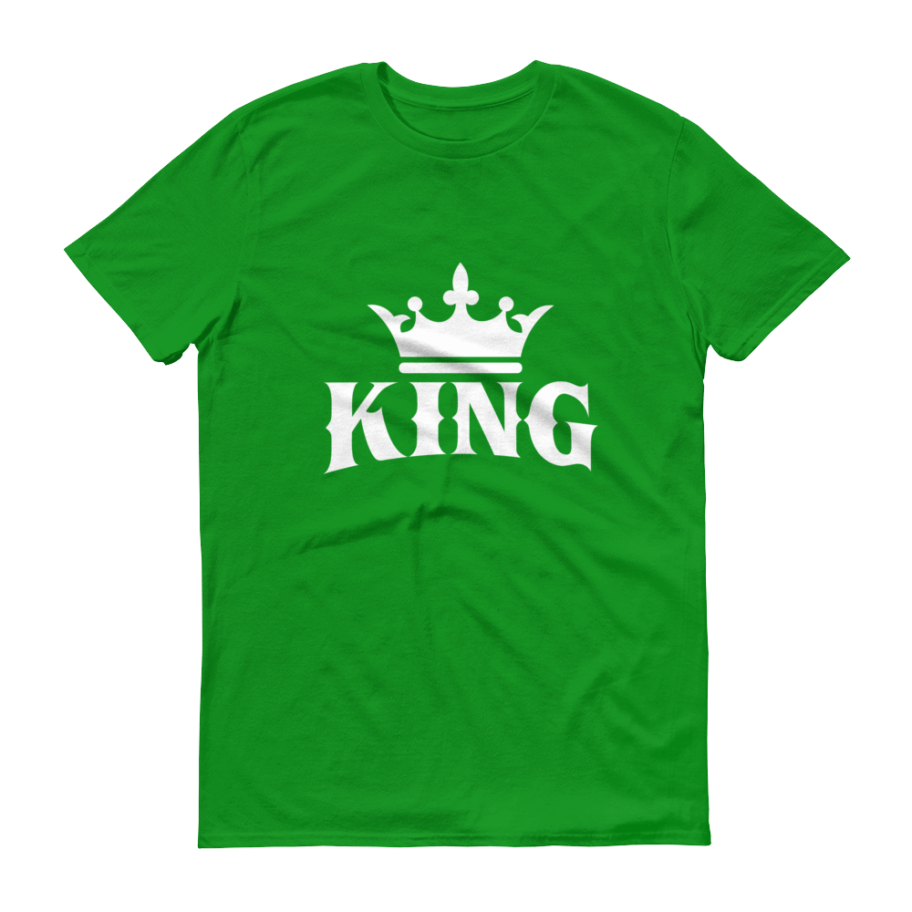 King w/ Crown (White) Short sleeve t-shirt - Chocolate Ancestor