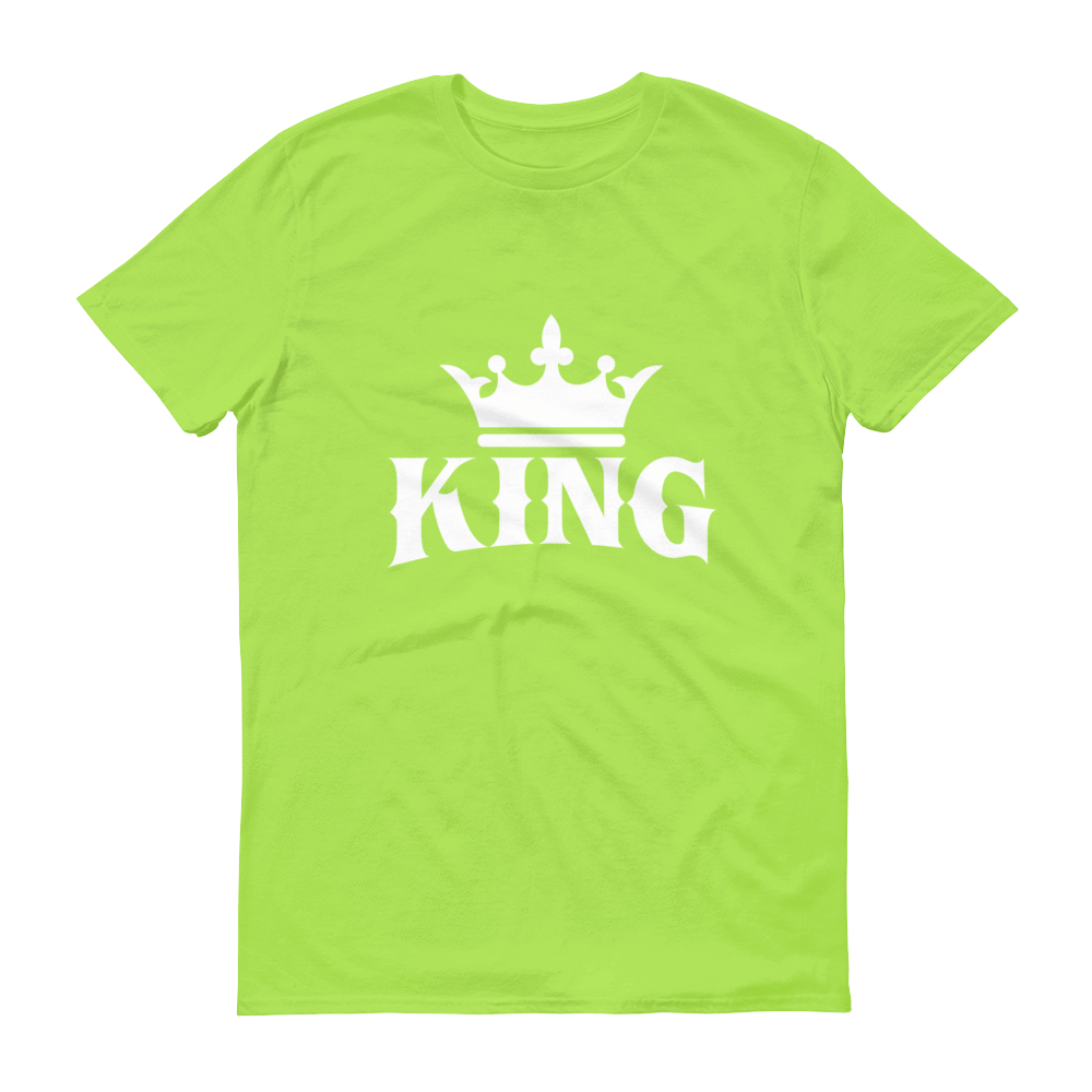 King w/ Crown (White) Short sleeve t-shirt - Chocolate Ancestor