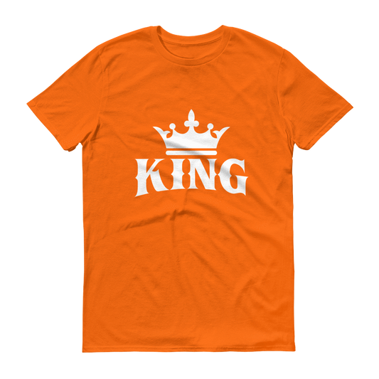 King w/ Crown (White) Short sleeve t-shirt - Chocolate Ancestor