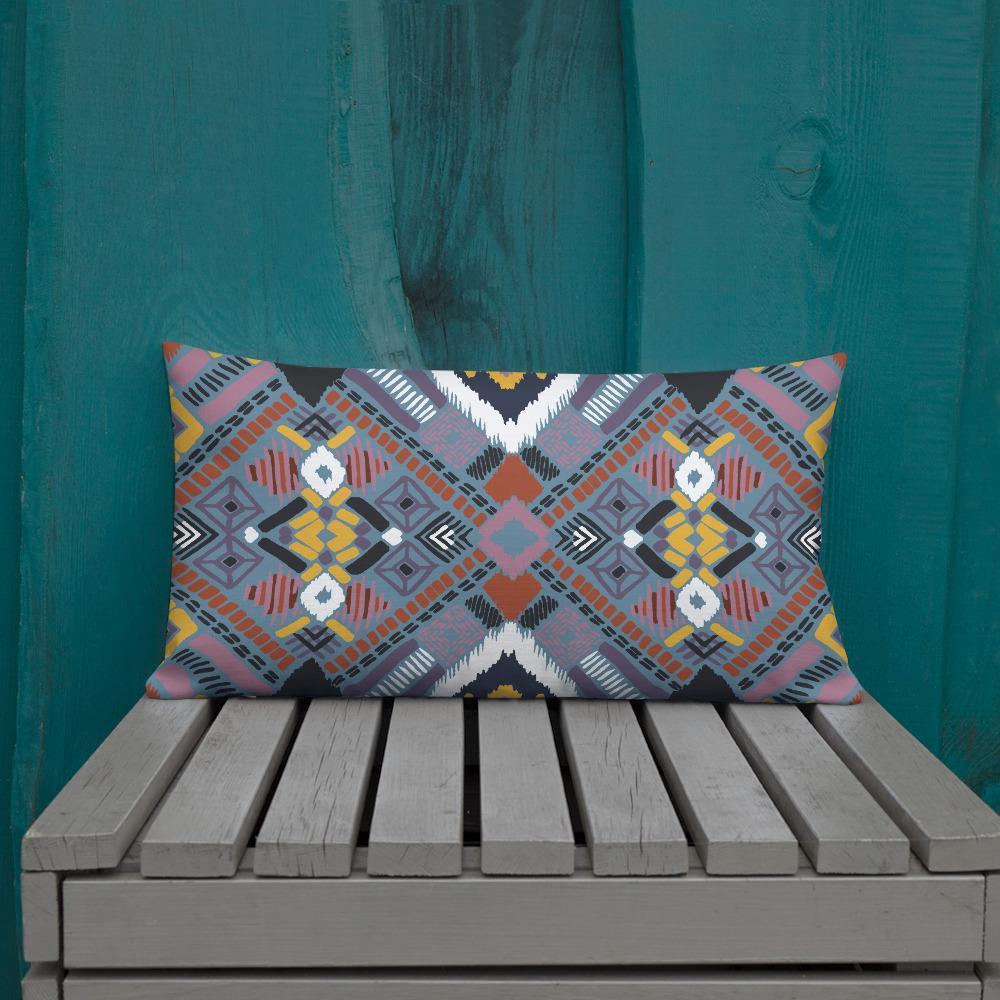 Lupine Boho Tribal Premium Pillow - Chocolate Ancestor