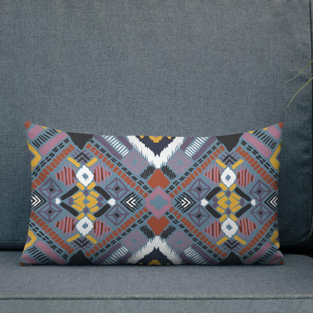 Lupine Boho Tribal Premium Pillow - Chocolate Ancestor