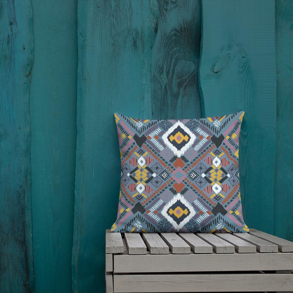 Lupine Boho Tribal Premium Pillow - Chocolate Ancestor