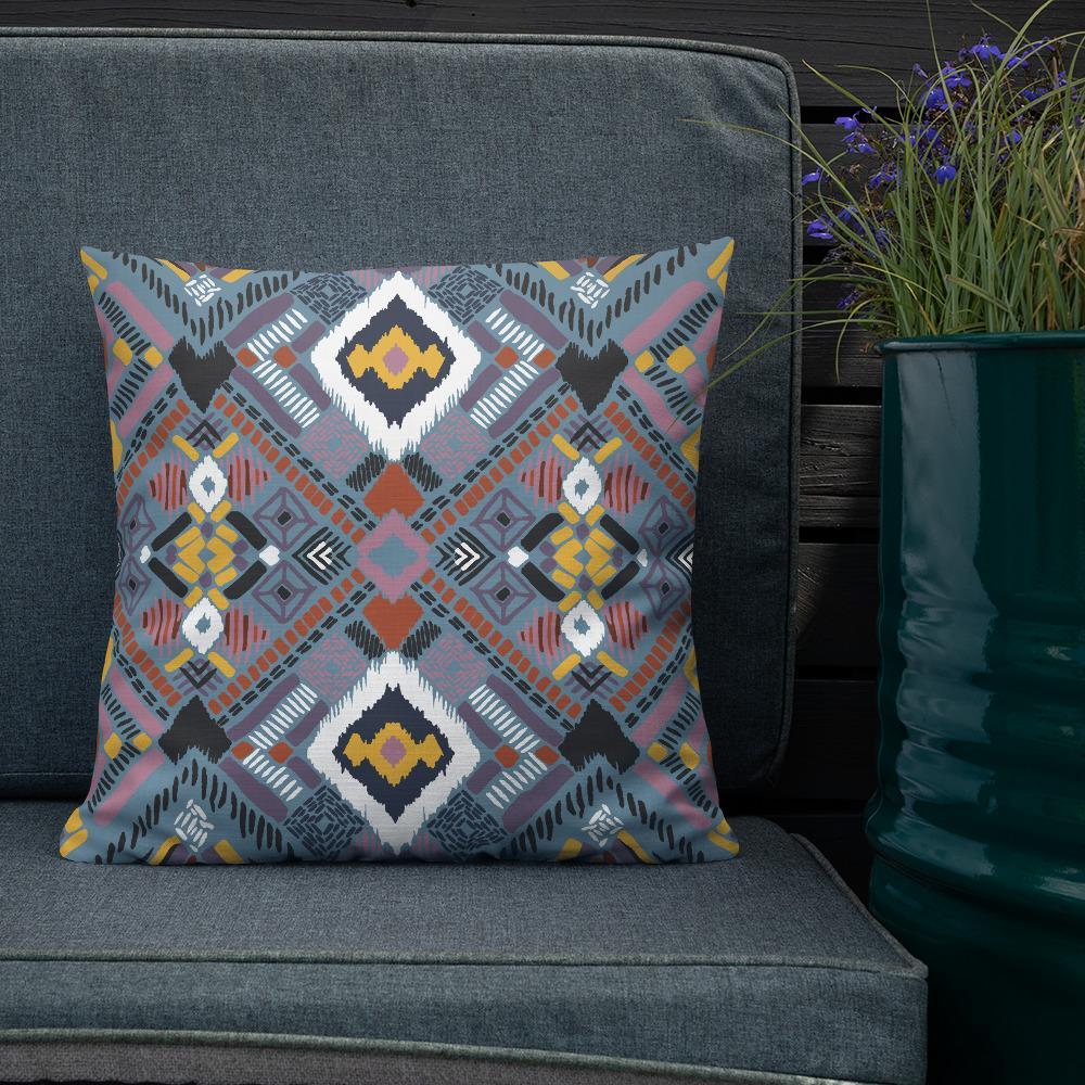 Lupine Boho Tribal Premium Pillow - Chocolate Ancestor