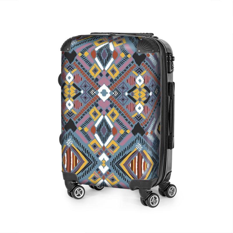 Lupine Tribal Boho Bespoke Suitcase - Chocolate Ancestor