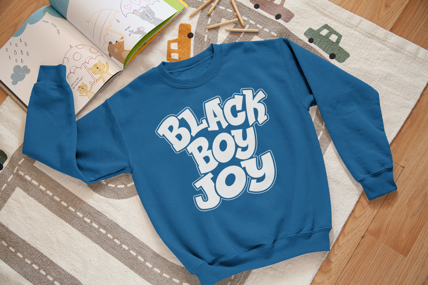 Black Boy Joy Kids' Crewneck Sweatshirt