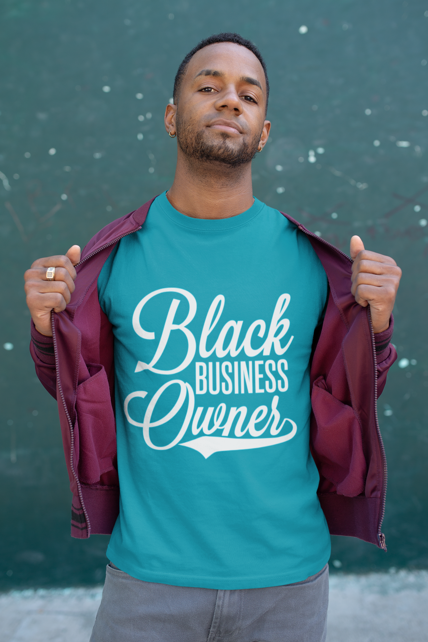 Black Business Owner (Cursive) Short-Sleeve Unisex T-Shirt - Chocolate Ancestor