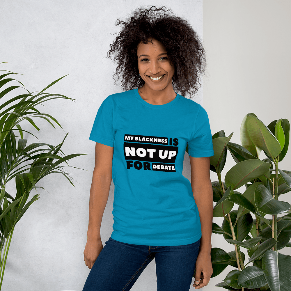 My Blackness is NOT up for Debate Short-Sleeve Unisex T-Shirt - Chocolate Ancestor