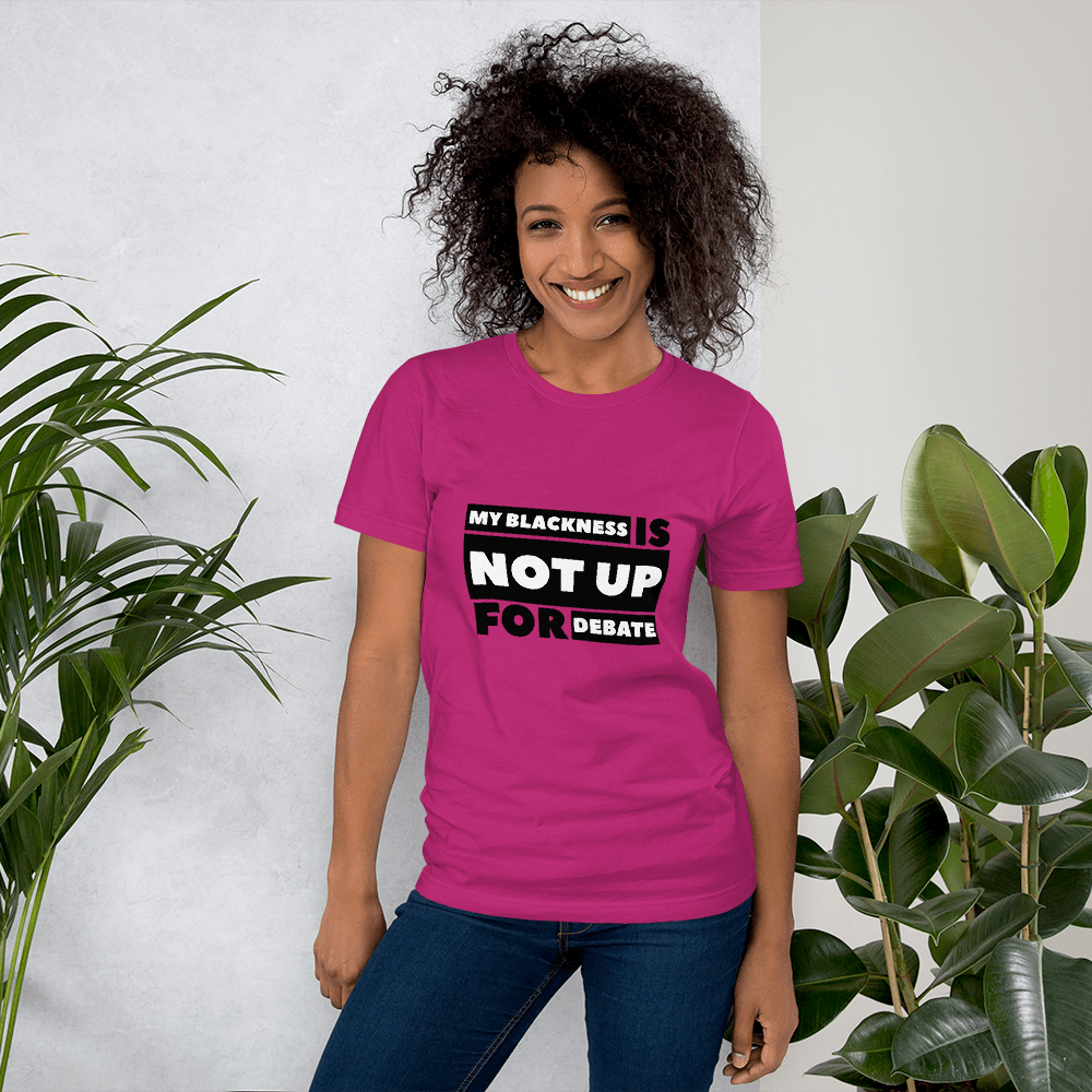 My Blackness is NOT up for Debate Short-Sleeve Unisex T-Shirt - Chocolate Ancestor