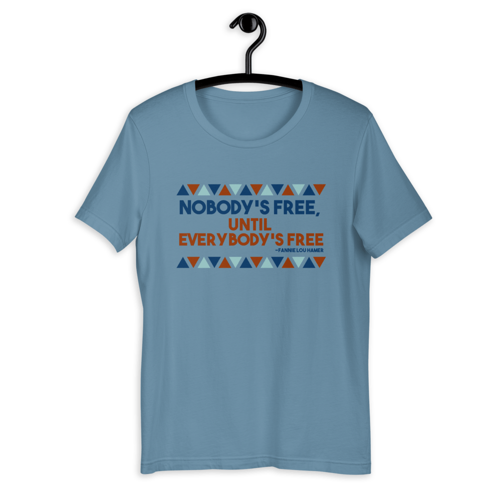 Nobody's Free Until Everybody's Free Fannie Lou Hamer Short-Sleeve Unisex T-Shirt - Chocolate Ancestor