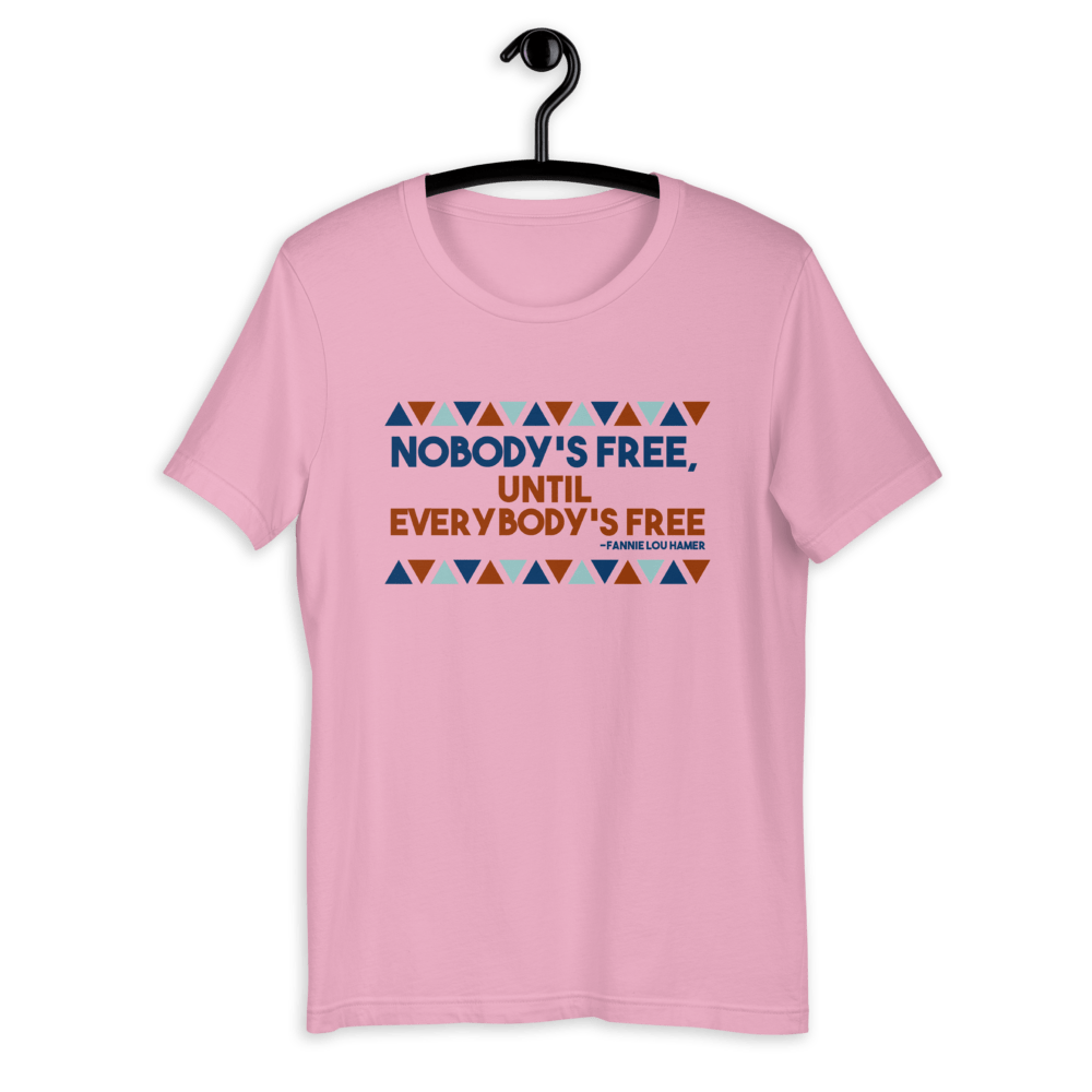 Nobody's Free Until Everybody's Free Fannie Lou Hamer Short-Sleeve Unisex T-Shirt - Chocolate Ancestor