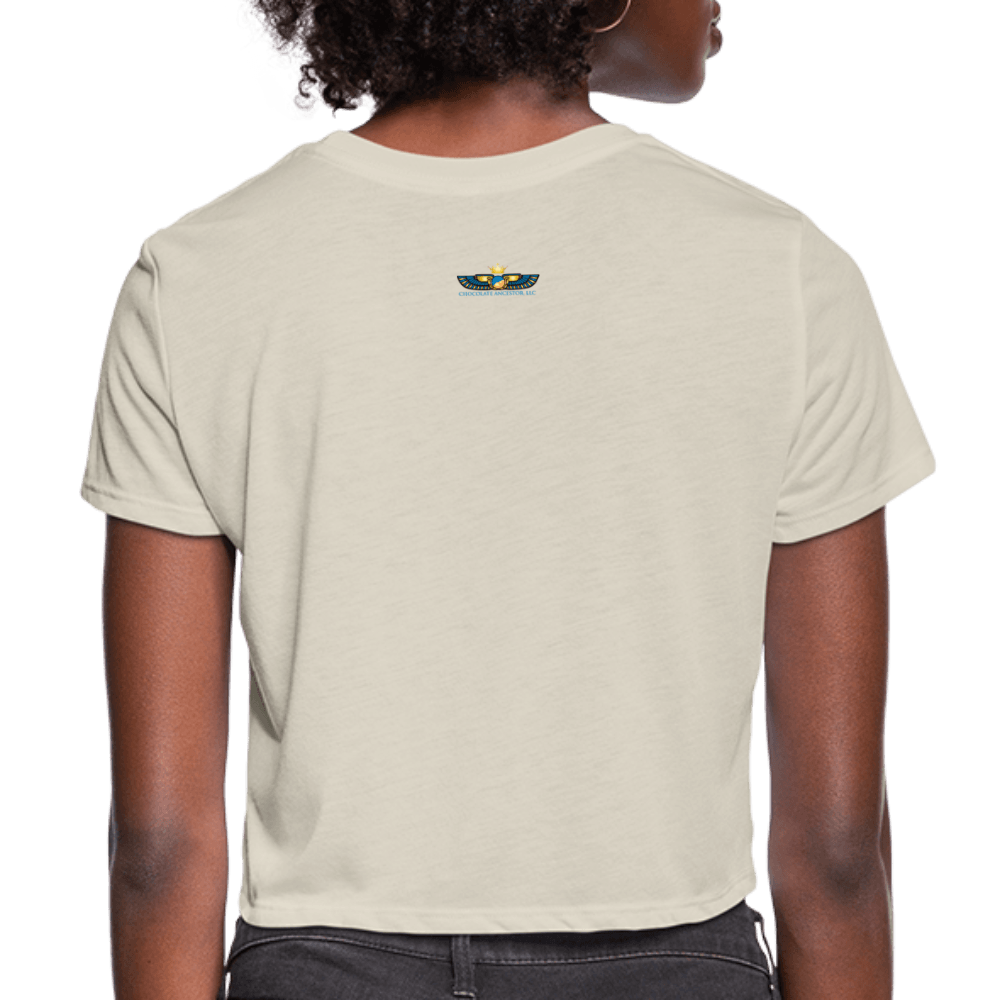 Nobody's Free Until Everybody's Free Fannie Lou Hamer Women's Crop Top (Style 2) - Chocolate Ancestor