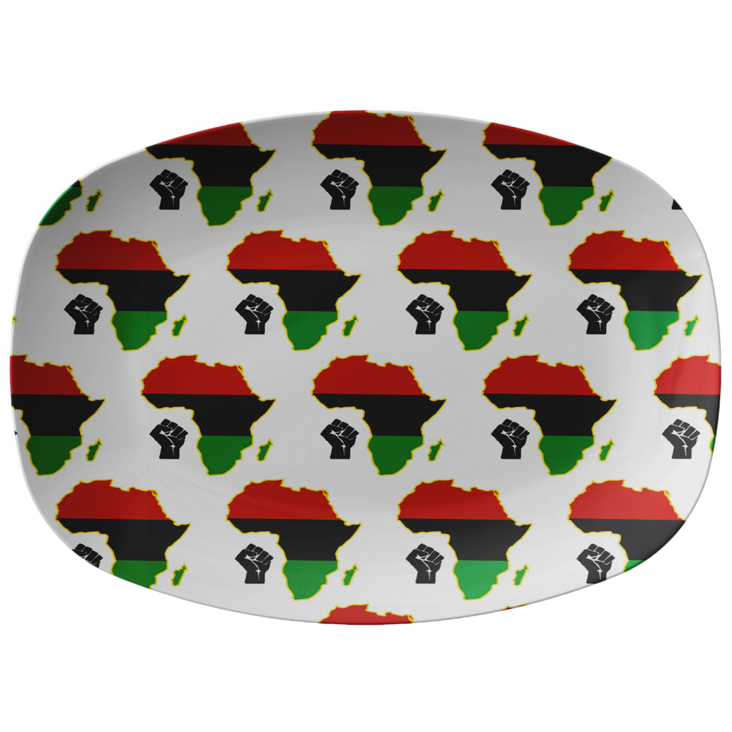 Black Power Fist Pan Africa 10x14" Serving Platter