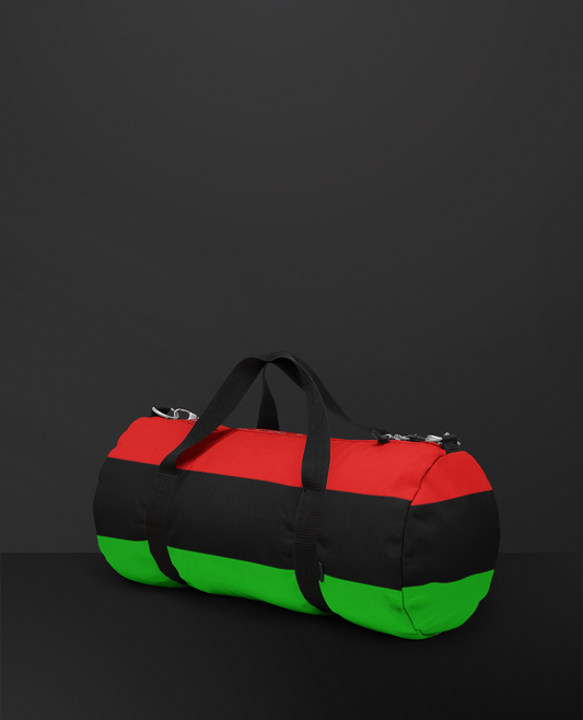 RBG Flag Afrocentric Waterproof Travel Duffle Bag - Chocolate Ancestor