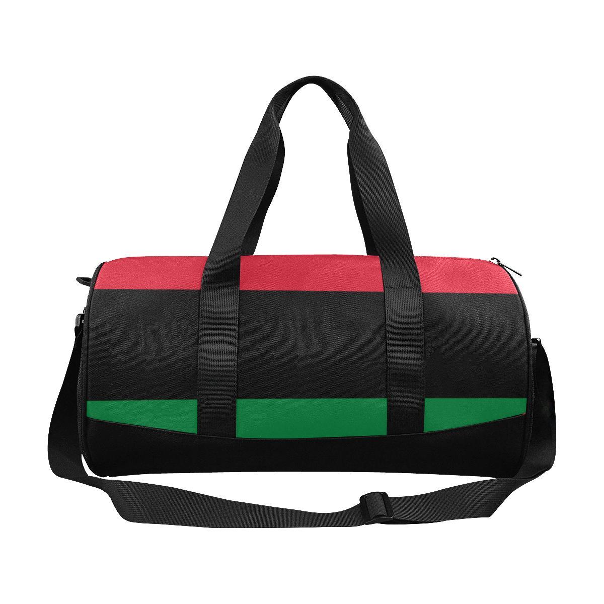 RBG Flag Afrocentric Waterproof Travel Duffle Bag - Chocolate Ancestor