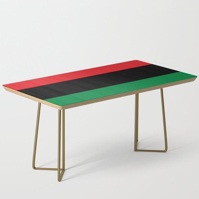 Pan African RBG Flag Bespoke Coffee Table - Chocolate Ancestor